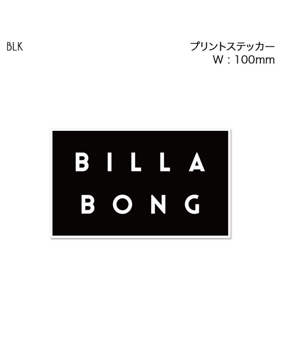 BILLABONG DIE CUT プリントステッカー/W100mm【定番モデル】