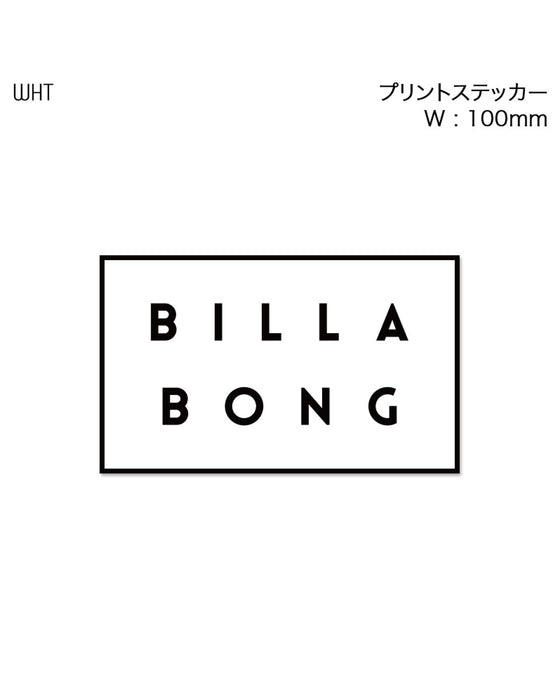 BILLABONG DIE CUT プリントステッカー/W100mm【定番モデル】