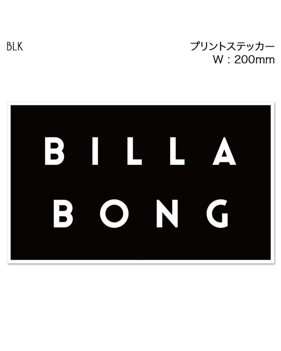 BILLABONG DIE CUT プリントステッカー/W200mm【定番モデル】