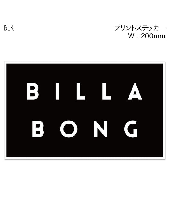 【OUTLET】BILLABONG DIE CUT プリントステッカー/W200mm【定番モデル】