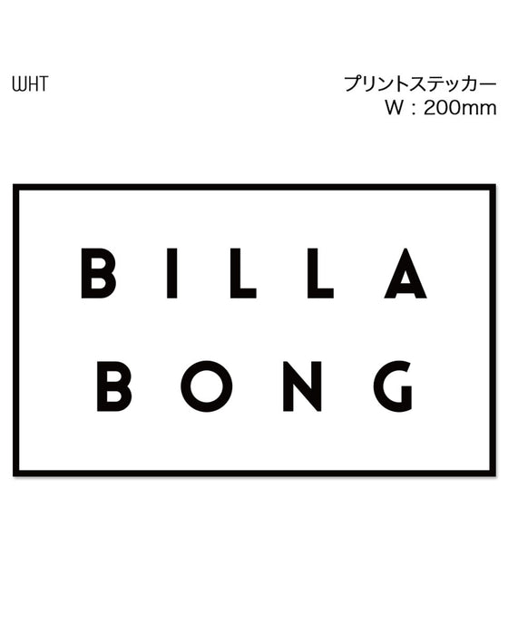 BILLABONG DIE CUT プリントステッカー/W200mm【定番モデル】