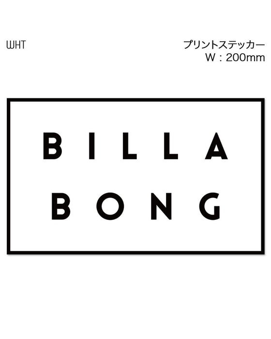 【OUTLET】BILLABONG DIE CUT プリントステッカー/W200mm【定番モデル】