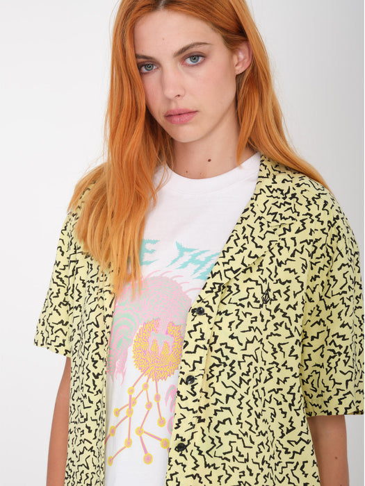 【OUTLET】VOLCOM Womens Surfpunk Shirt - AURA YELLOW