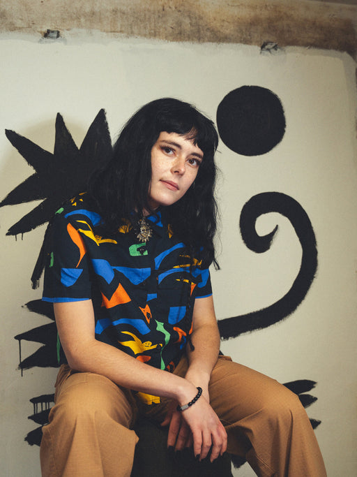 OUTLET FAMILY SALE】VOLCOM Womens Arthur Longo Shirt - BLACK