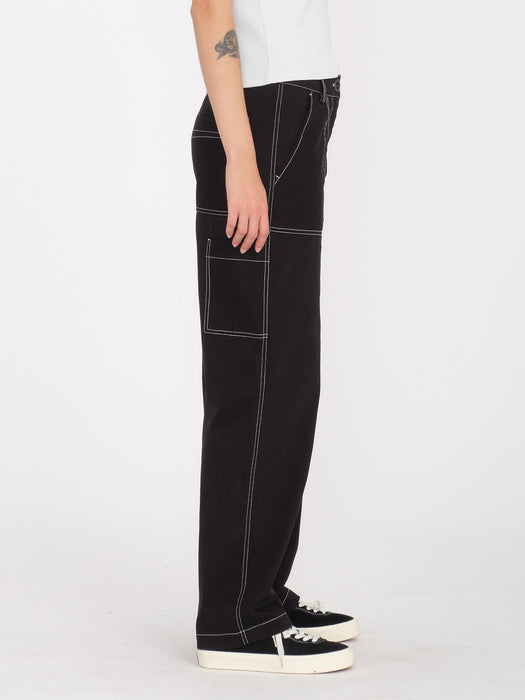 【OUTLET】VOLCOM Womens Stone Kraft Jeans - BLACK