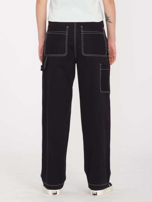 【OUTLET】VOLCOM Womens Stone Kraft Jeans - BLACK