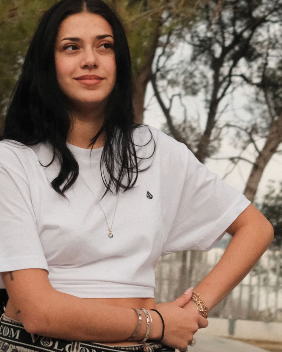 【OUTLET】VOLCOM Stone Blanks Up T-shirt - WHITE