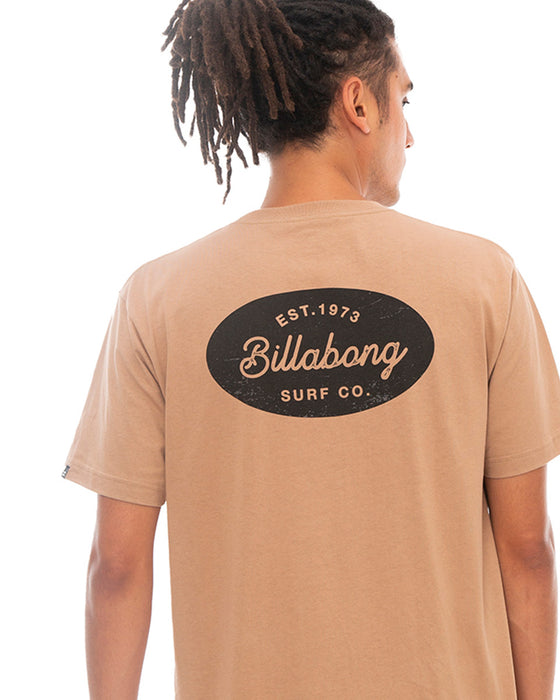 【OUTLET】【オンライン限定カラー】BILLABONG メンズ OVAL SCRIPT Ｔシャツ MOC 【2023年春夏モデル】