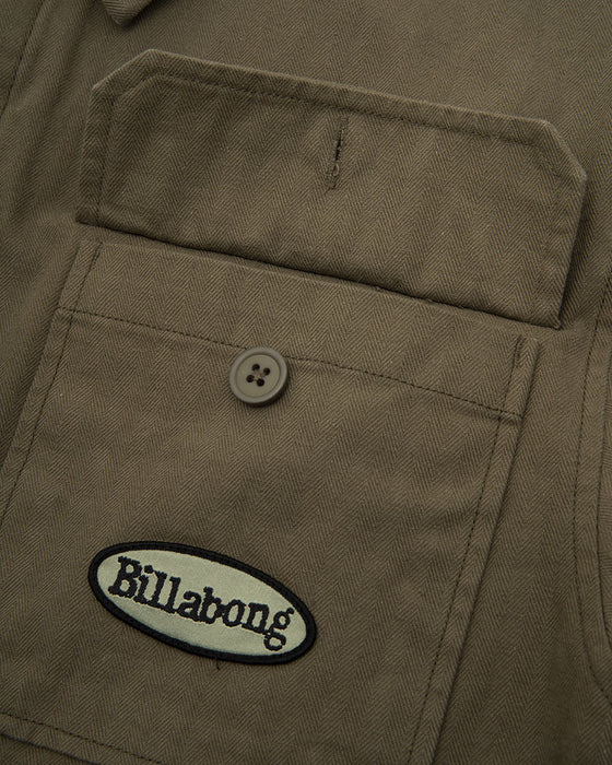 【OUTLET】BILLABONG メンズ 【BAD DOG】 WORK SHIRTS JKT 長袖シャツ 【2023年秋冬モデル】