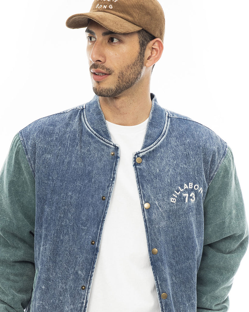 【OUTLET】BILLABONG メンズ 【WAVE WASHED】 DENIM STADIUM JACKET ジャケット 【2023年秋冬モデル】