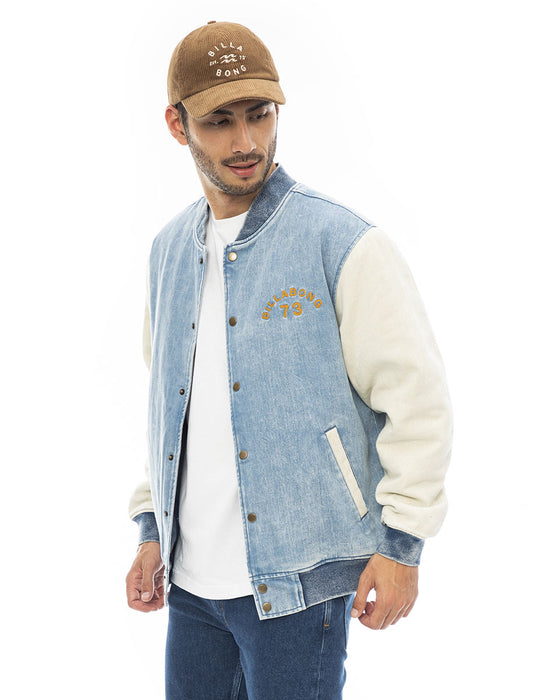 【OUTLET】BILLABONG メンズ 【WAVE WASHED】 DENIM STADIUM JACKET ジャケット 【2023年秋冬モデル】