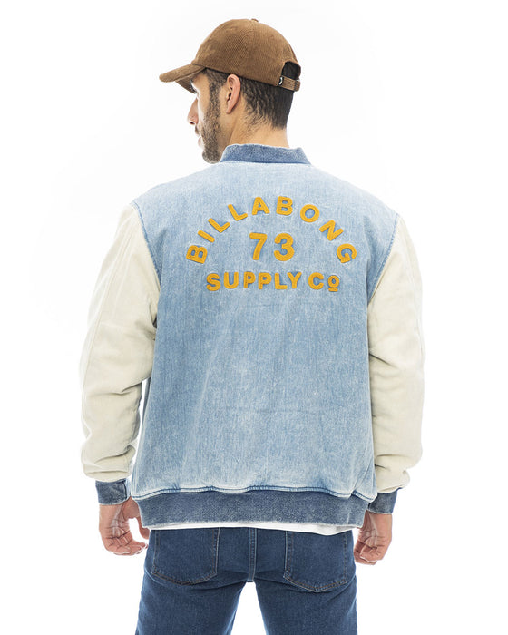 【OUTLET】BILLABONG メンズ 【WAVE WASHED】 DENIM STADIUM JACKET ジャケット 【2023年秋冬モデル】