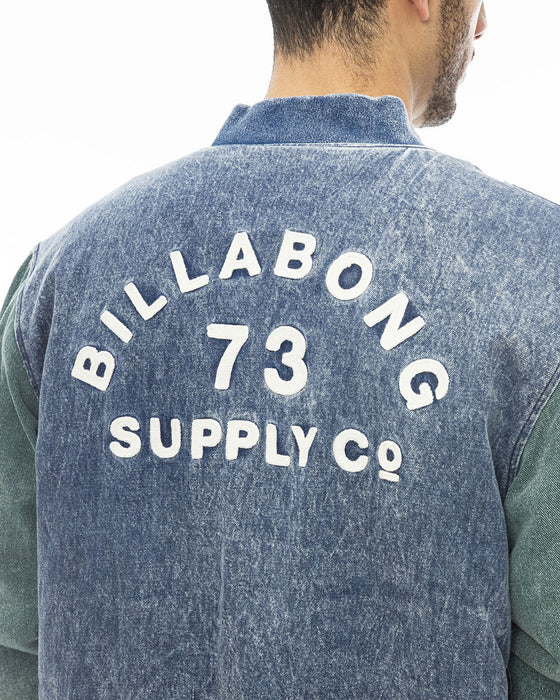 【OUTLET】BILLABONG メンズ 【WAVE WASHED】 DENIM STADIUM JACKET ジャケット 【2023年秋冬モデル】