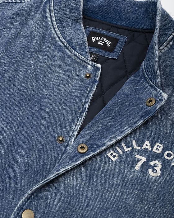 【OUTLET】BILLABONG メンズ 【WAVE WASHED】 DENIM STADIUM JACKET ジャケット 【2023年秋冬モデル】