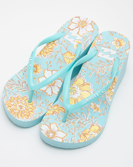 【OUTLET】BILLABONG レディース FLIP FLOPS PLATFORM PRINT 厚底ビーチサンダル 【2023年春夏モデル】