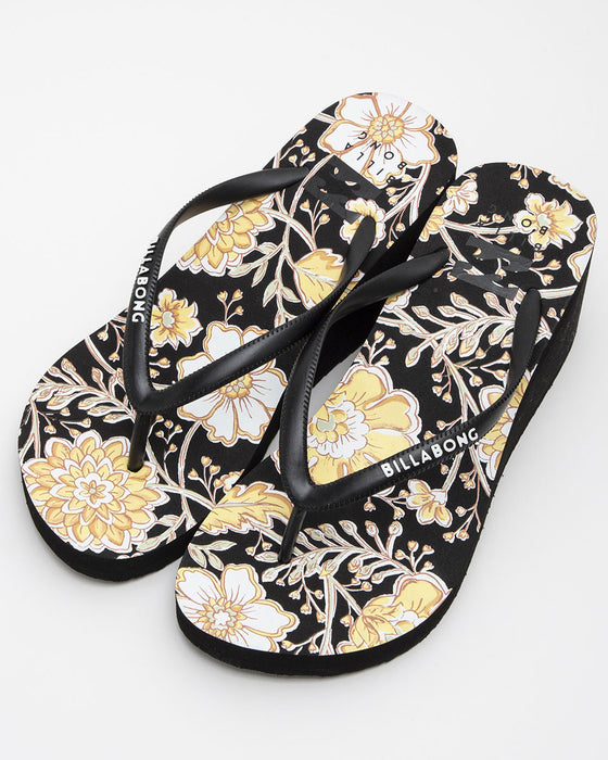 【OUTLET】BILLABONG レディース FLIP FLOPS PLATFORM PRINT 厚底ビーチサンダル 【2023年春夏モデル】