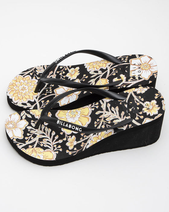 【OUTLET】BILLABONG レディース FLIP FLOPS PLATFORM PRINT 厚底ビーチサンダル 【2023年春夏モデル】