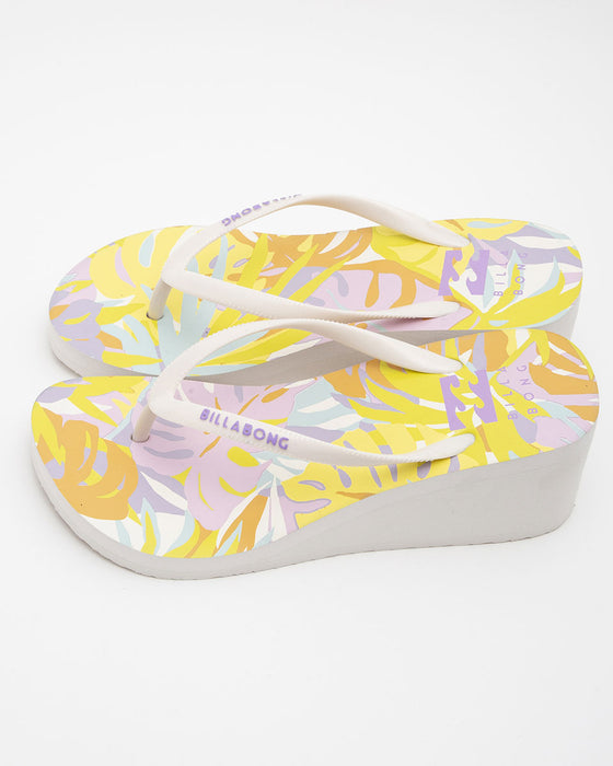 【OUTLET】BILLABONG レディース FLIP FLOPS PLATFORM PRINT 厚底ビーチサンダル 【2023年春夏モデル】