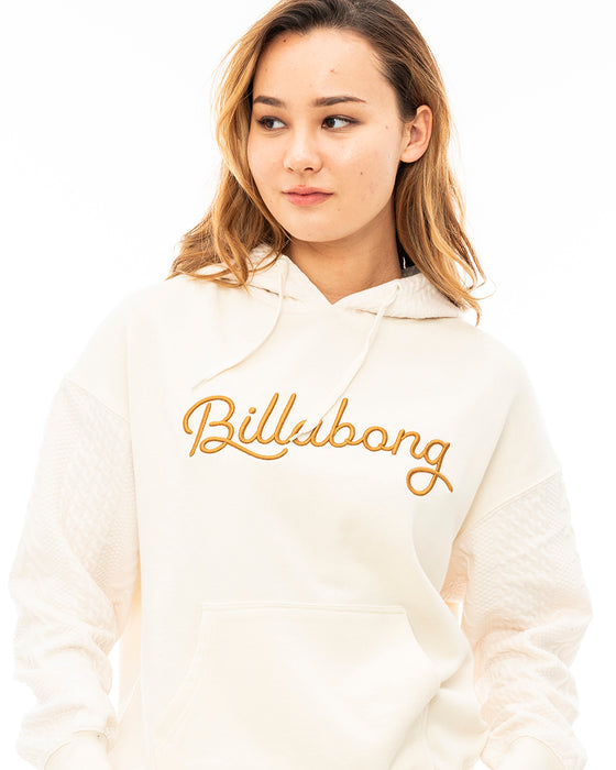 【OUTLET】BILLABONG レディース CABLE QUILT MIX SWEAT PARKA スウェットパーカー 【2023年秋冬モデル】