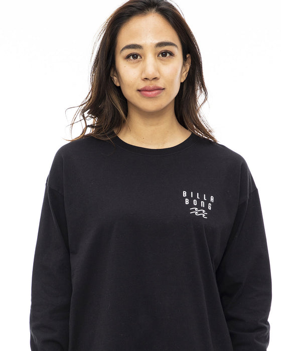 【OUTLET】BILLABONG レディース ROUNDED CLEAN LOGO LS TEE ロンＴ 【2023年秋冬モデル】