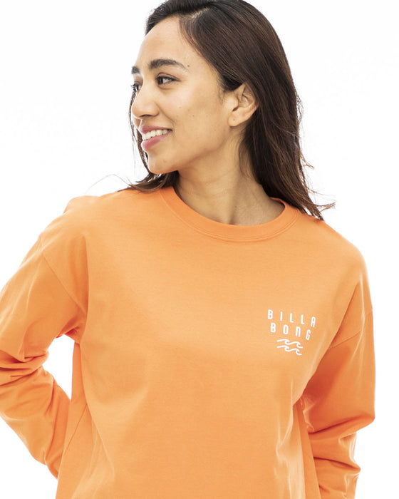 【OUTLET】BILLABONG レディース ROUNDED CLEAN LOGO LS TEE ロンＴ 【2023年秋冬モデル】