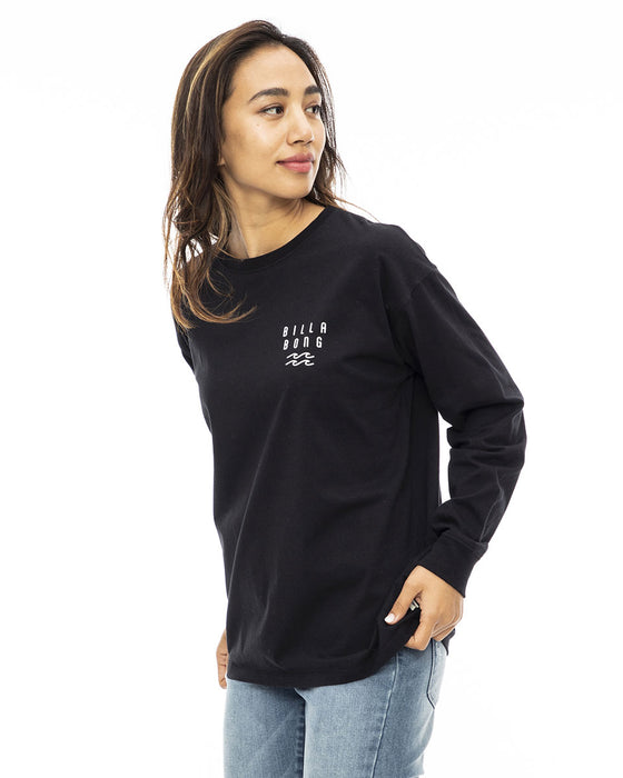 【OUTLET】BILLABONG レディース ROUNDED CLEAN LOGO LS TEE ロンＴ 【2023年秋冬モデル】