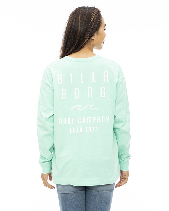 【OUTLET】BILLABONG レディース ROUNDED CLEAN LOGO LS TEE ロンＴ 【2023年秋冬モデル】