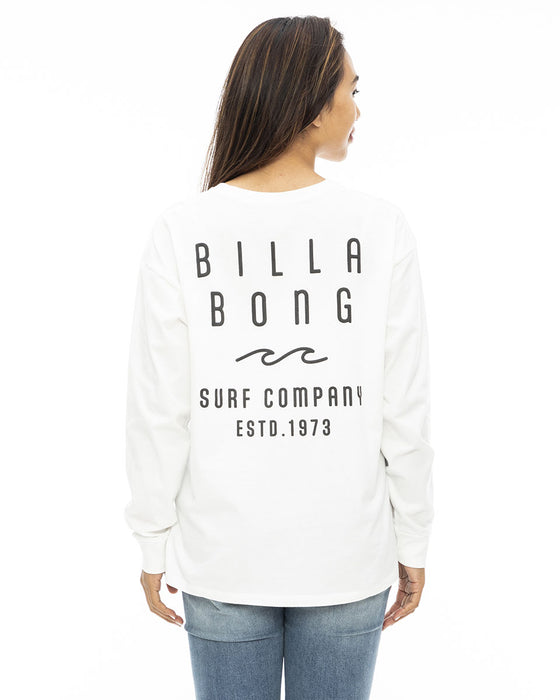 【OUTLET】BILLABONG レディース ROUNDED CLEAN LOGO LS TEE ロンＴ 【2023年秋冬モデル】