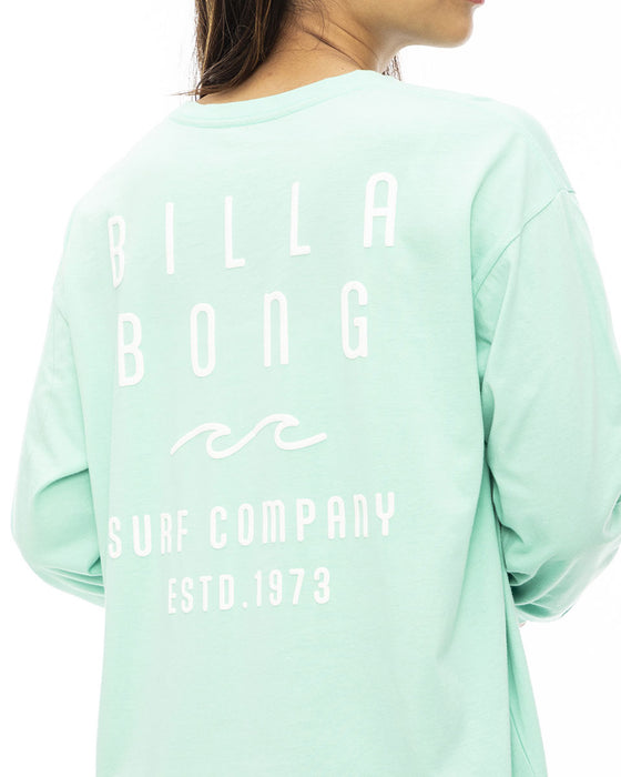 【OUTLET】BILLABONG レディース ROUNDED CLEAN LOGO LS TEE ロンＴ 【2023年秋冬モデル】