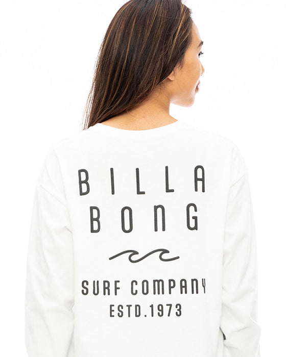 【OUTLET】BILLABONG レディース ROUNDED CLEAN LOGO LS TEE ロンＴ 【2023年秋冬モデル】