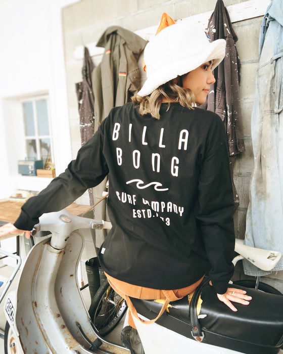 【OUTLET】BILLABONG レディース ROUNDED CLEAN LOGO LS TEE ロンＴ 【2023年秋冬モデル】