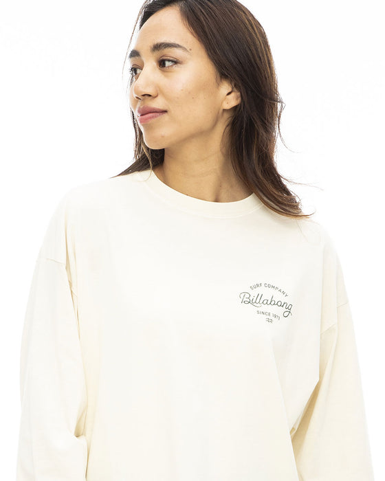 【OUTLET】BILLABONG レディース GRUNGE CLEAN SCRIPT LOGO LS TEE ロンＴ 【2023年秋冬モデル】