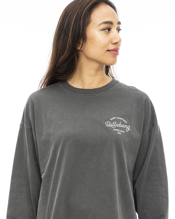 【OUTLET】BILLABONG レディース GRUNGE CLEAN SCRIPT LOGO LS TEE ロンＴ 【2023年秋冬モデル】