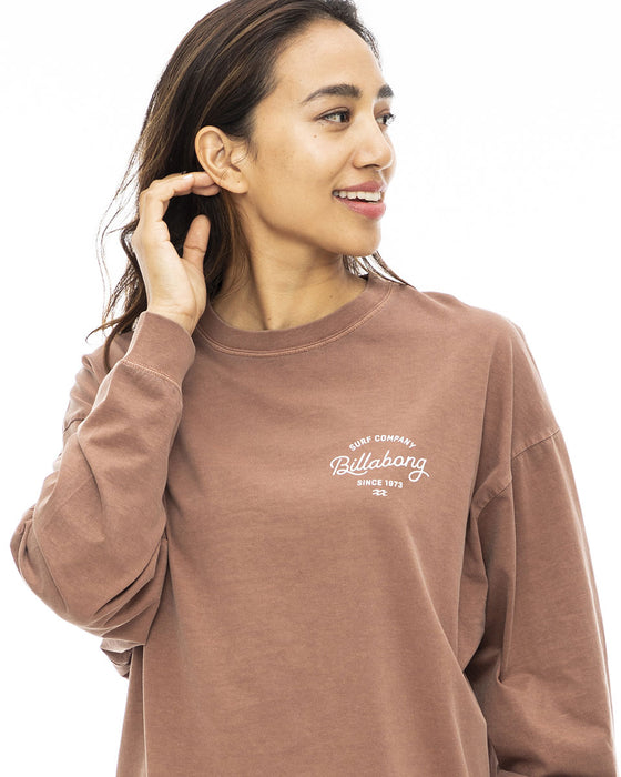 【OUTLET】BILLABONG レディース GRUNGE CLEAN SCRIPT LOGO LS TEE ロンＴ 【2023年秋冬モデル】