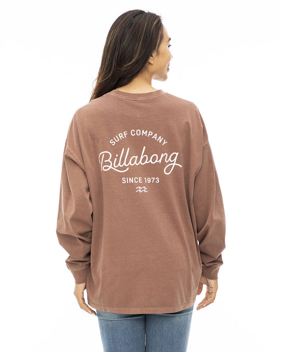 【OUTLET】BILLABONG レディース GRUNGE CLEAN SCRIPT LOGO LS TEE ロンＴ 【2023年秋冬モデル】