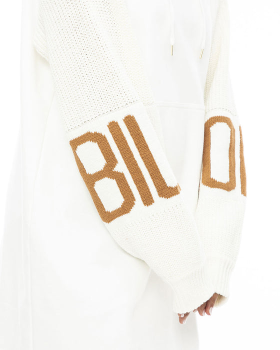 【OUTLET】BILLABONG レディース SLEEVE KNIT SWEAT PARKA ONEPIECE スウェットワンピース 【2023年秋冬モデル】