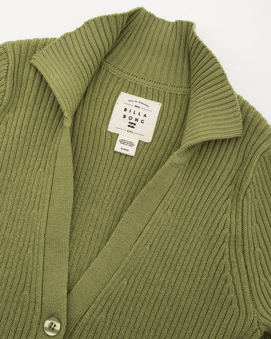 【OUTLET】BILLABONG レディース 【PARADISE COVE】 IN TIME CARDI セーター 【2023年秋冬モデル】