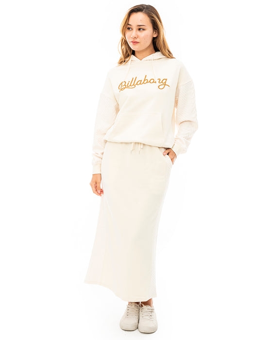 【OUTLET】BILLABONG レディース CABLE QUILT MIX SWEAT SKIRT スウェットスカート 【2023年秋冬モデル】