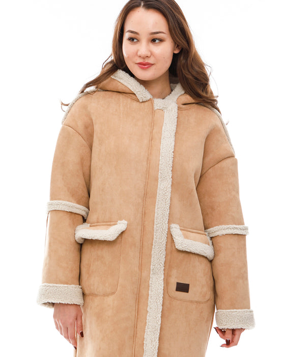 【OUTLET】BILLABONG レディース MOUTON HOODED COAT ジャケット 【2023年秋冬モデル】