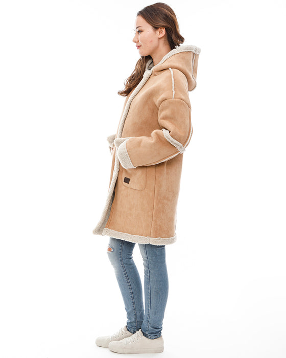 【OUTLET】BILLABONG レディース MOUTON HOODED COAT ジャケット 【2023年秋冬モデル】