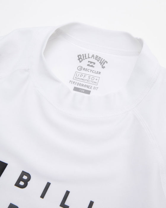 【OUTLET】BILLABONG キッズ LOGO SS ラッシュガード (90~150) 【2023年春夏モデル】