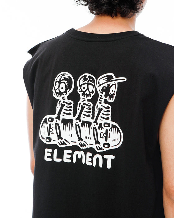 【OUTLET】ELEMENT メンズ TIMBER! SKULLS TANK タンクトップ BLK 【2023年夏モデル】