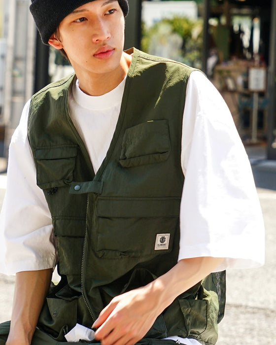 【OUTLET】ELEMENT メンズ TACTIC VEST ジャケット FNT 【2023年春夏モデル】