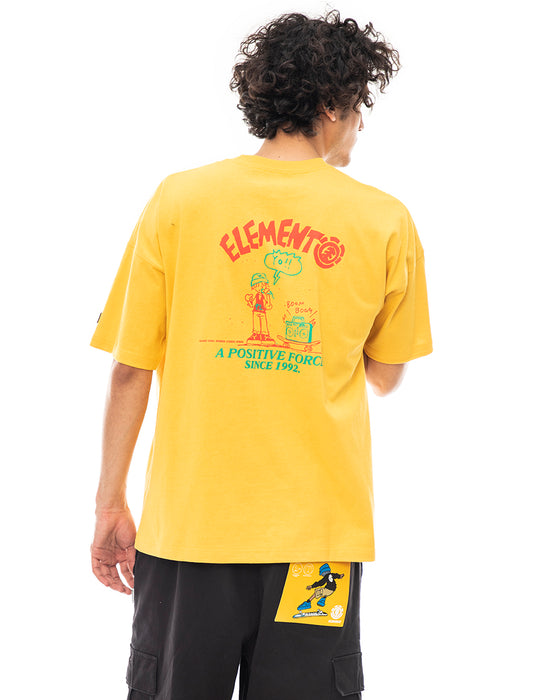 【OUTLET】【直営店限定】ELEMENT メンズ A POSITIVE FORCE SS Ｔシャツ YEL 【2023年春夏モデル】