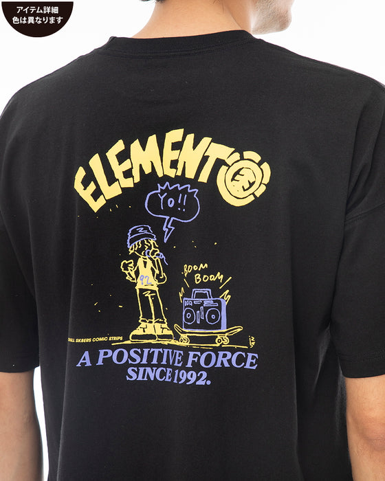 【OUTLET】【直営店限定】ELEMENT メンズ A POSITIVE FORCE SS Ｔシャツ YEL 【2023年春夏モデル】