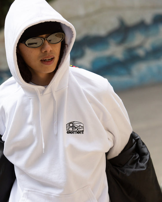 【OUTLET】ELEMENT メンズ SUNSET HOOD パーカー WHT 【2023年秋冬モデル】