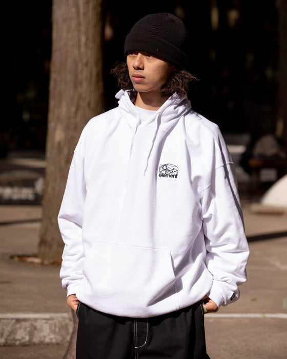 【OUTLET】ELEMENT メンズ SUNSET HOOD パーカー WHT 【2023年秋冬モデル】