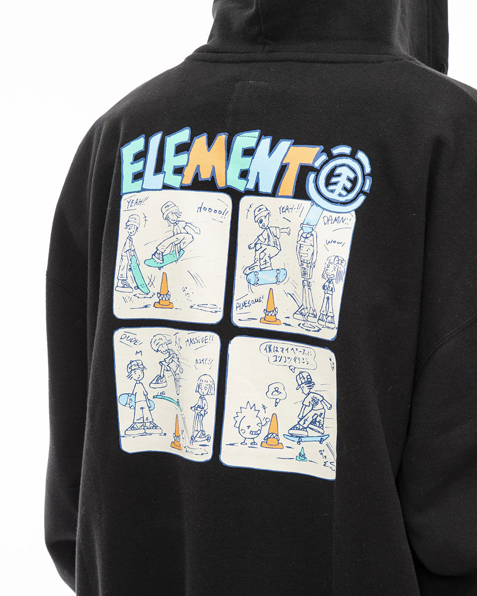 【OUTLET】ELEMENT メンズ 【VAN】 VAN OWN PACE ZIP パーカー FBK 【2023年秋冬モデル】