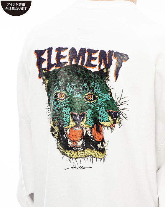 【OUTLET】ELEMENT メンズ 【HIROTTON】 HIROTTON LEOPARD CREW トレーナー FBK 【2023年秋冬モデル】