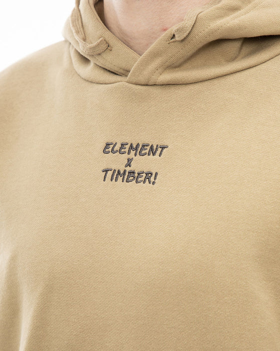 【OUTLET】ELEMENT メンズ 【TIMBER!】 TIMBER CAPTURE HOOD パーカー BEG 【2023年秋冬モデル】